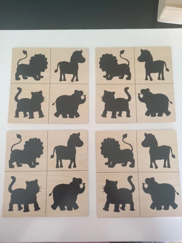 Juego de mesa de sombras de animales