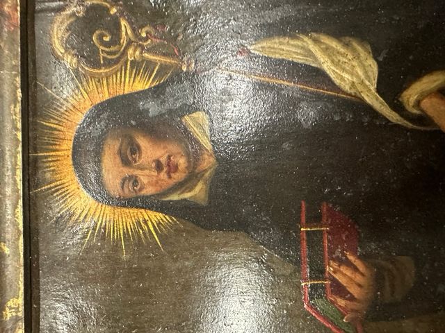 Pintura antigua al óleo