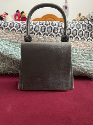 Bolso de mano gris