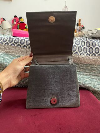 Bolso de mano gris