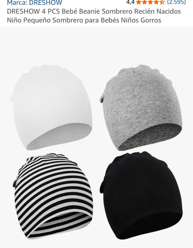 Pack 4 Gorros BAPE Bebé 6 a 36 m