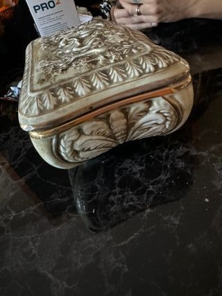 Capodimonte Portagioie Scatola Porcellana