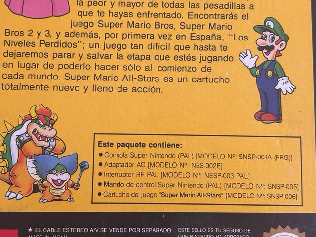 Consola Super Nintendo  con Caja