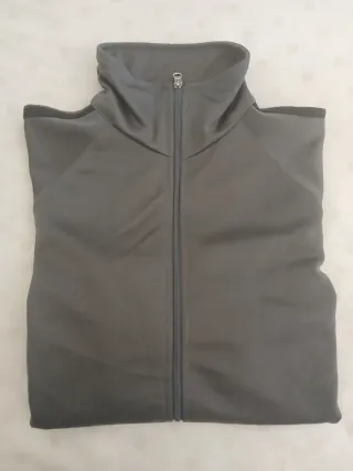 Sudadera gris con cremallera