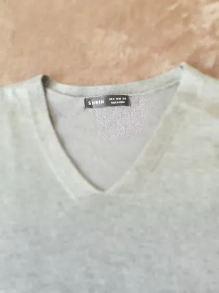 Vestido de punto fino gris