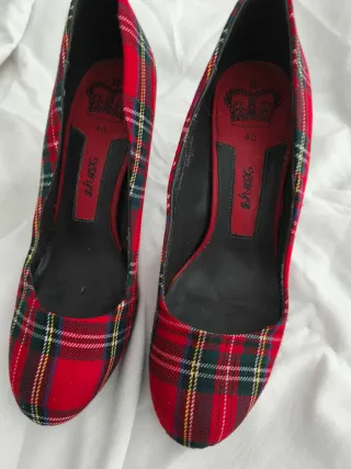 Zapatos BHTog Talla 40 Cuadros Ingleses