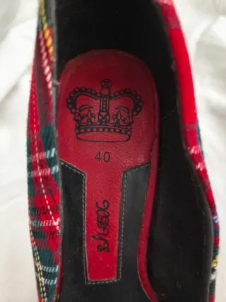 Zapatos BHTog Talla 40 Cuadros Ingleses