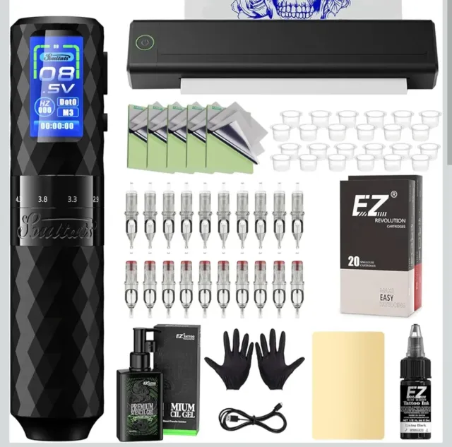 Maquina de Tatuar Kit Completo con Impresora