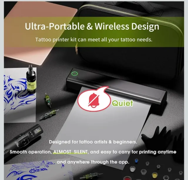 Maquina de Tatuar Kit Completo con Impresora