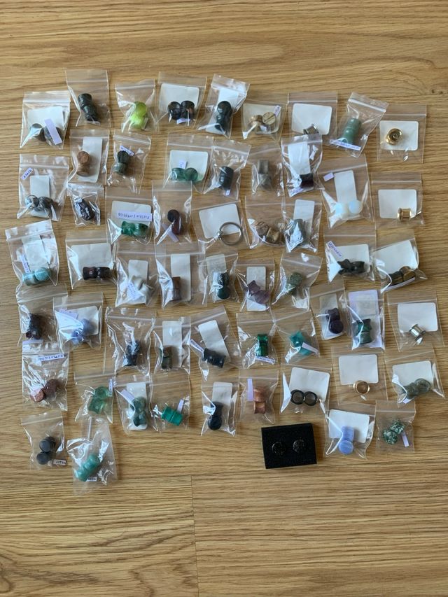 52 Dilatadores + Aro 12mm de piedras originales