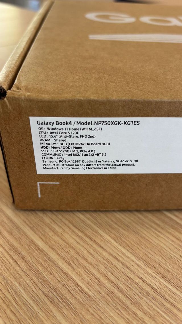 Samsung Galaxy Book4 512Gb Gray Precintado