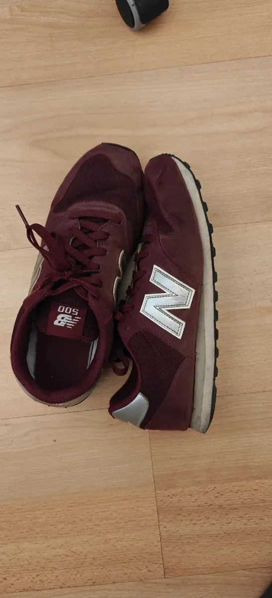 Zapatillas New Balance 500 Burdeos/Plata
