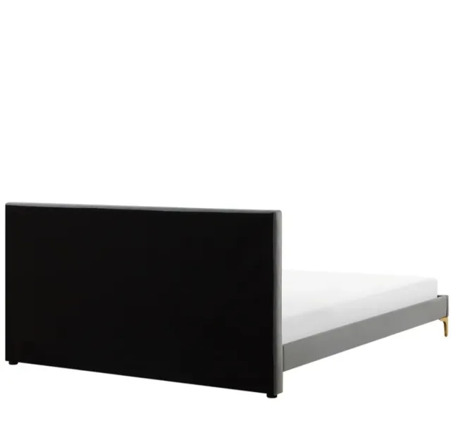 Cama Limoux 180x200 cm Gris Terciopelo