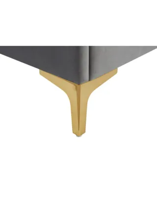 Cama Limoux 180x200 cm Gris Terciopelo