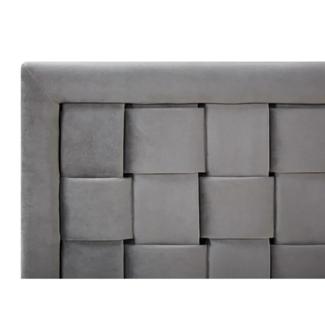 Cama Limoux 180x200 cm Gris Terciopelo