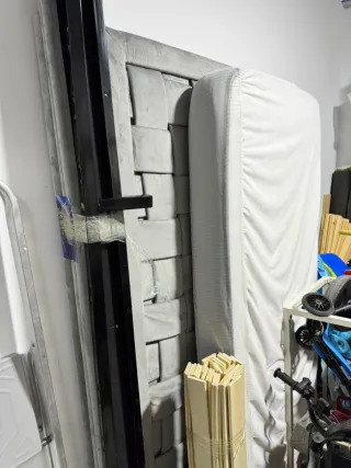 Cama Limoux 180x200 cm Gris Terciopelo