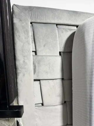 Cama Limoux 180x200 cm Gris Terciopelo