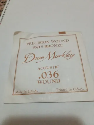 Cuerda Dean Markley Acoustic .036