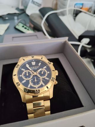 Reloj Viceroy Cronógrafo Dorado y Azul WR 100
