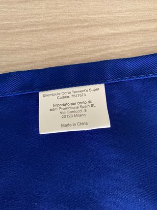 Grembiule Tennent's Super Blu
