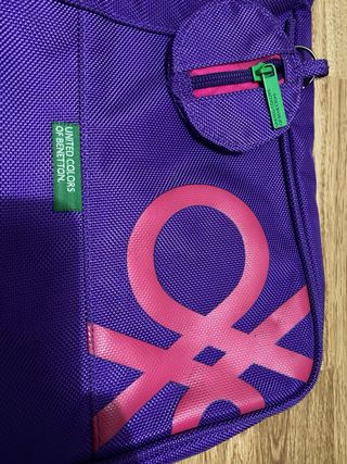 Bolso Benetton niña morado y rosa