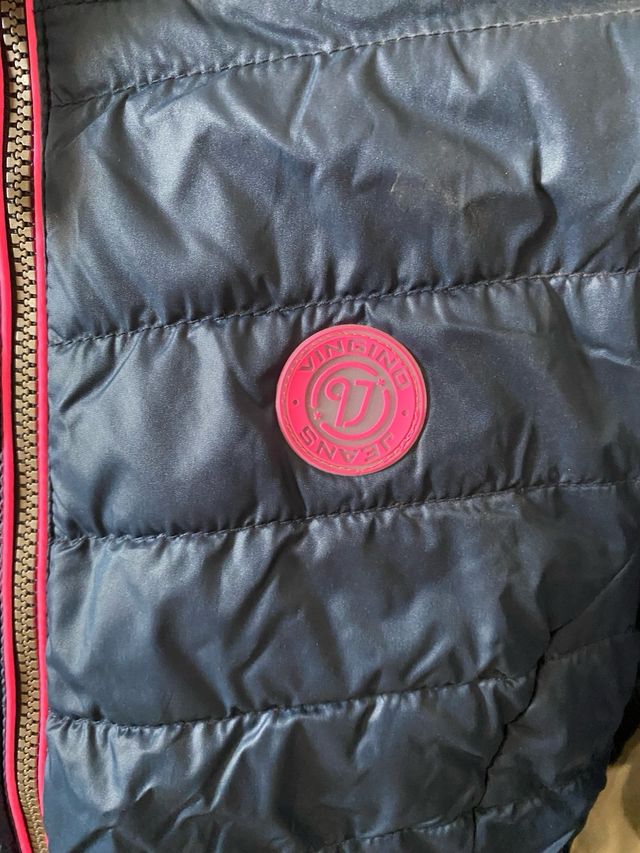 Chaqueta reversible mujer azul y rosa