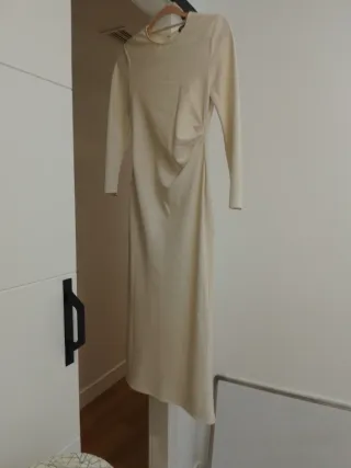 Vestido midi Zara crudo