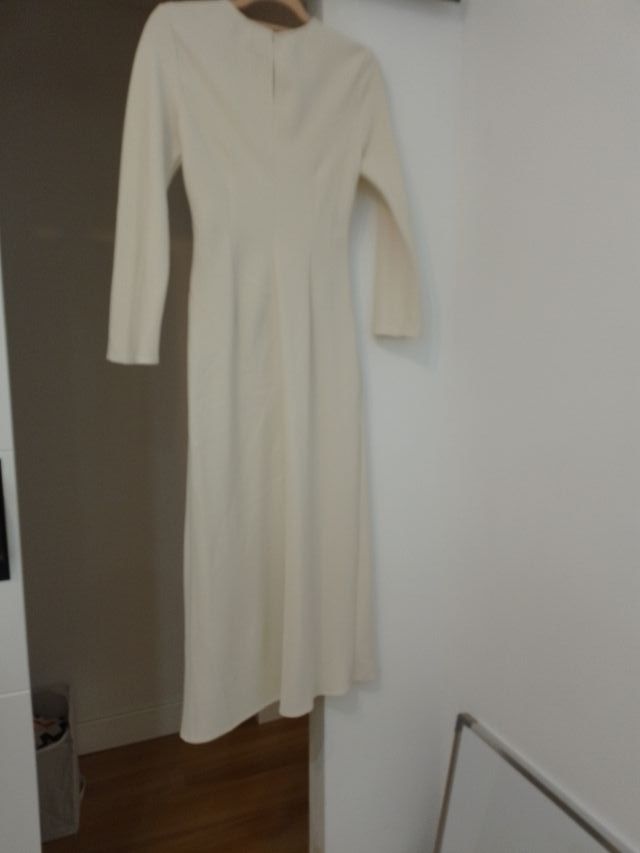 Vestido midi Zara crudo