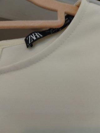 Vestido midi Zara crudo