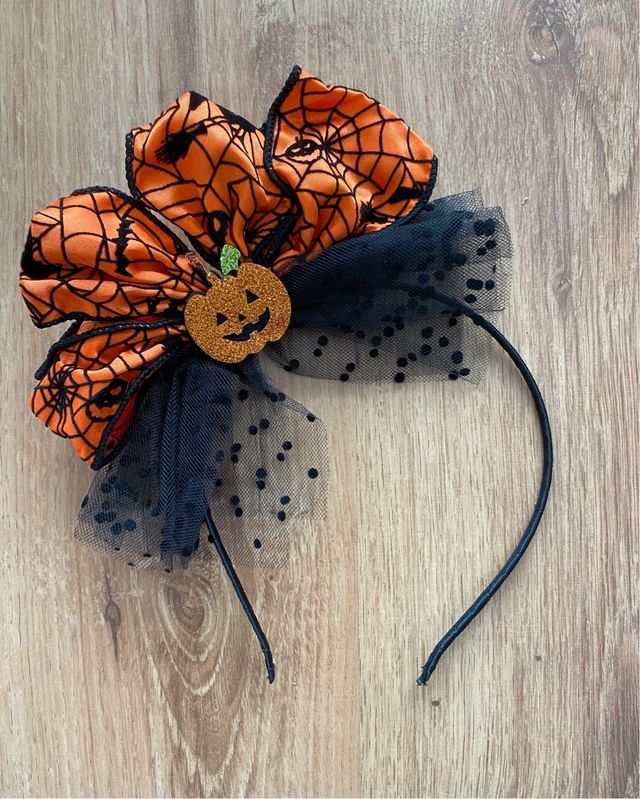 Diadema Halloween Lazos Calabaza