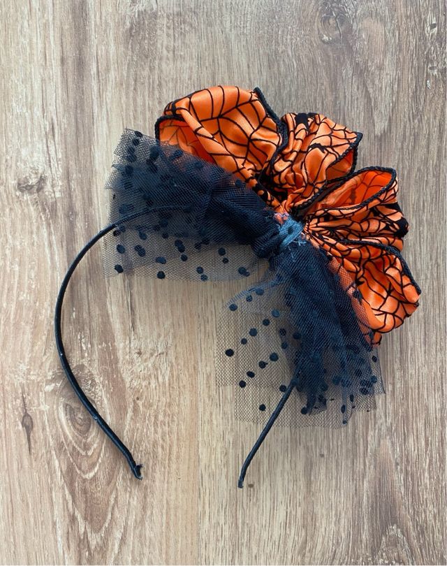 Diadema Halloween Lazos Calabaza