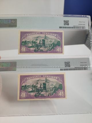 Billetes PMG 40 céntimos