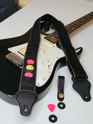 8 piezas-Correa Guitarra + Accesorios. ✅Nuevo