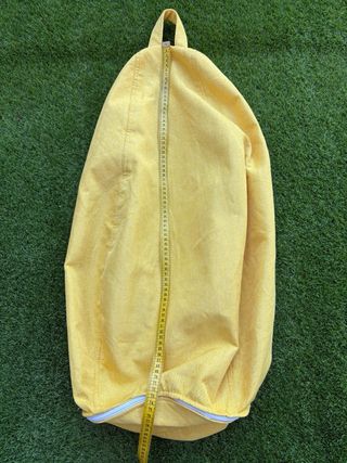 Funda Puf Pera Tela Amarilla