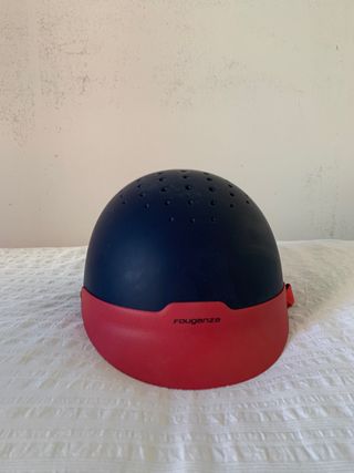 Casco de hípica azul oscuro y rosa talla M