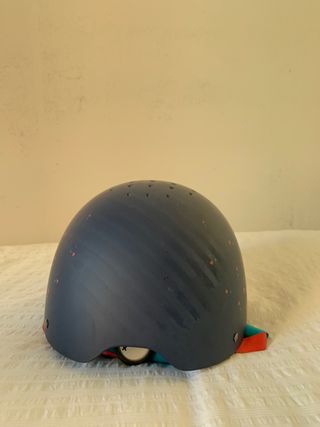 Casco de hípica azul oscuro y rosa talla M