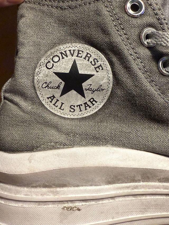 Converse plataforma T39 grises nuevas