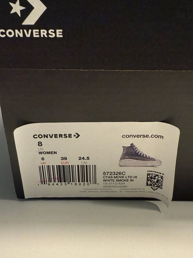 Converse plataforma T39 grises nuevas