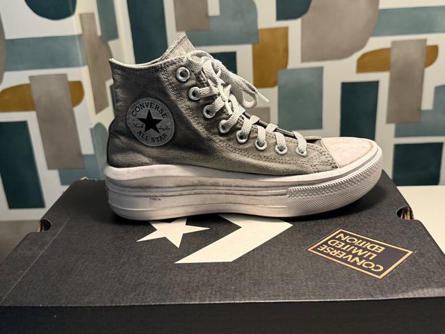 Converse plataforma T39 grises nuevas