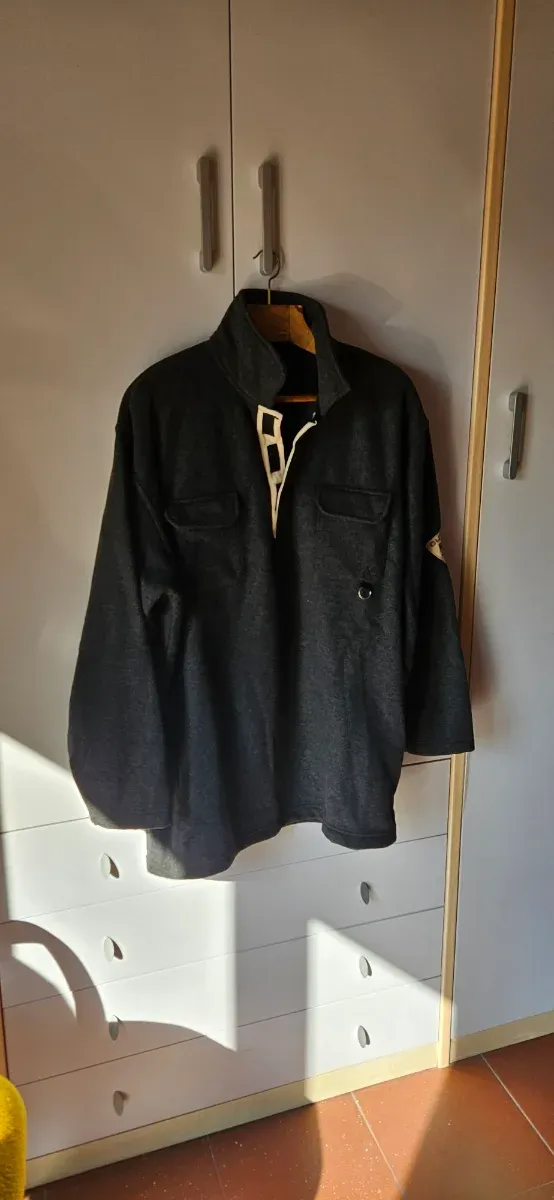 Felpa uomo tg. XL grigia caldissima