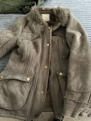 Chaqueta marrón pelo sintético más Bota de mujer