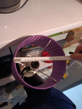 Juego 2 Lámparas Moradas Mesa