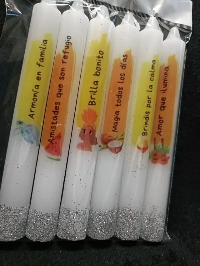 Velas de Navidad 17cm de alto por 2cm