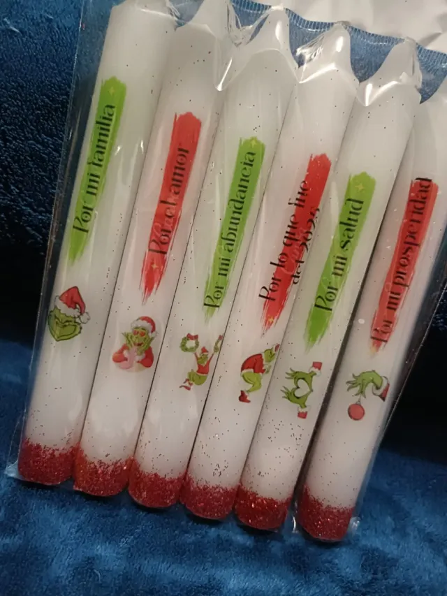 Velas de Navidad 17cm de alto por 2cm