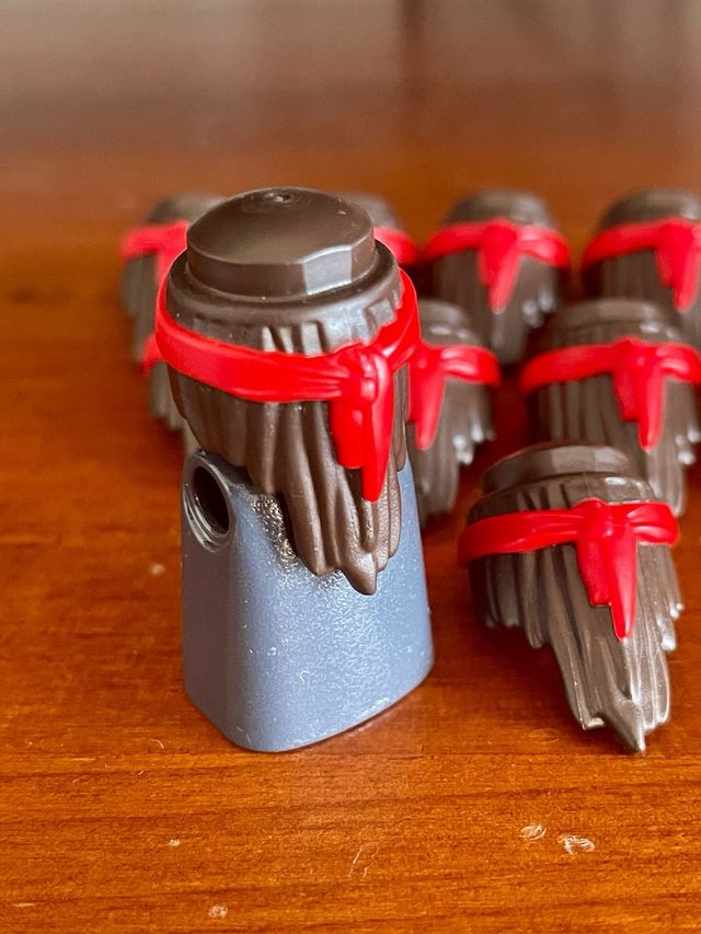 Lote 10 Pelucas Cabeza Pirata Playmobil