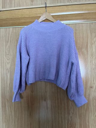 Jersey de punto morado talla única