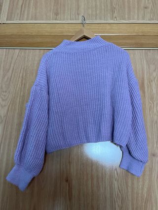 Jersey de punto morado talla única