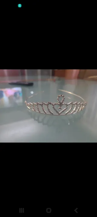 Diadema Tiara Argento Brillante