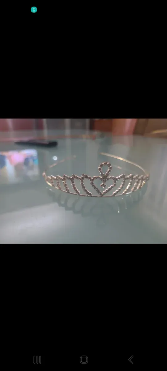 Diadema Tiara Argento Brillante