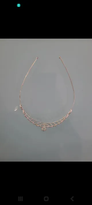 Diadema Tiara Argento Brillante